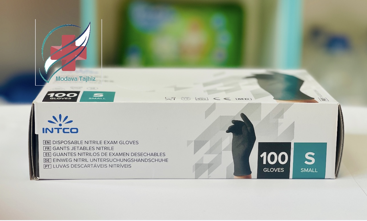 دستکش نیتریل مشکی اسمال اینتکو (intco)