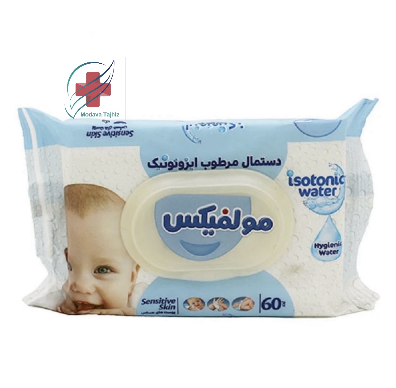 دستمال مرطوب مولفیکس بسته 60 عدی