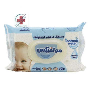 دستمال مرطوب مولفیکس بسته 60 عدی